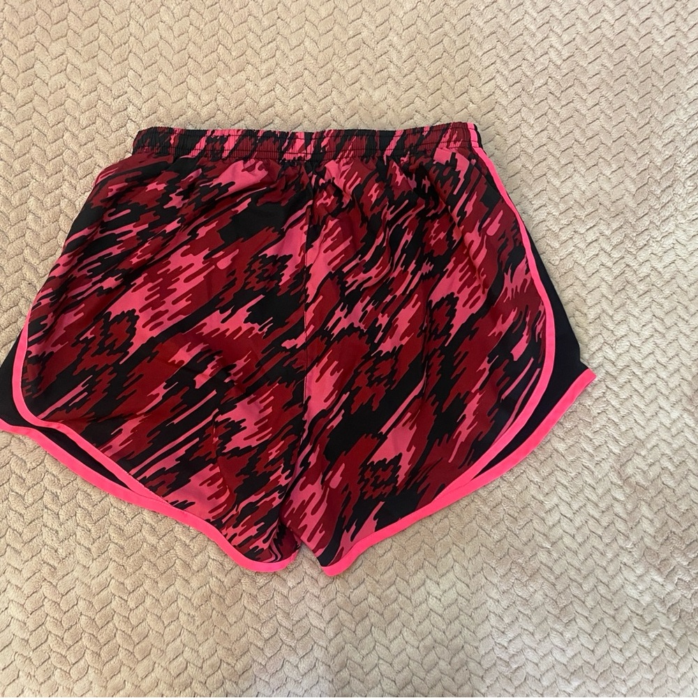 Nike Women's Vibrant Pink and Black Athletic Shorts - Picture 5 of 5